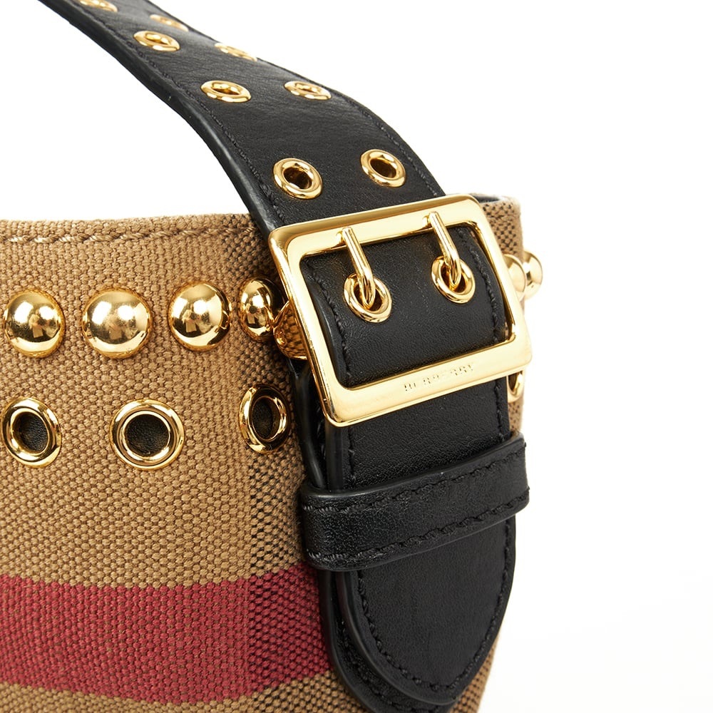 Burberry Ashby Bag Studded House Check Canvas LIKE NEW WITH TAGS - Picture 7 of 8
